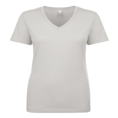 Next Level Ladies Ideal V - Silver - S - (Style # N1540 - Original Label)