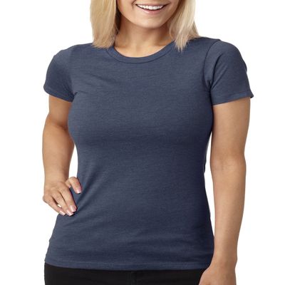 Next Level Ladies CVC T-Shirt - INDIGO - XS - (Style # 6610 - Original Label)