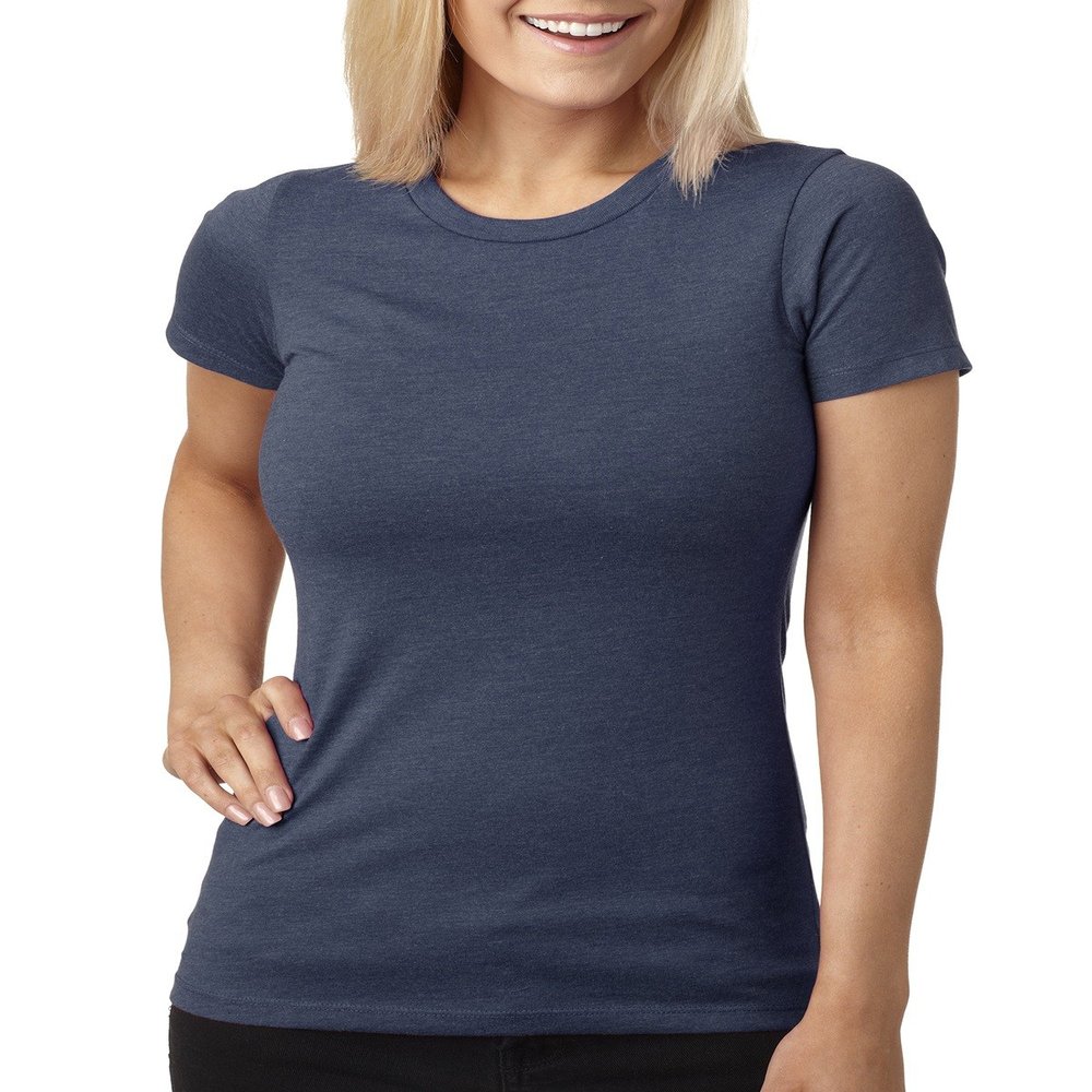 Next Level Ladies CVC T-Shirt - INDIGO - XS - (Style # 6610 - Original Label)