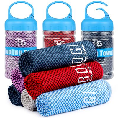 BOGI Cooling Towel, Cooling Towels for Neck and Face-47"x14"- Ice Towel for Instant Cooling, Soft Breathable Chilly Towel, Stay Cool for Yoga, Sport, Gym, Workout, Camping & More Activities(Navy Blue)
