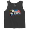 0055. Merica Eagle USA American Flag United States America Men's Tank Top (Charcoal, X-Large) view 1