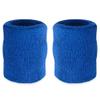 Suddora Arm Sweatbands, Absorbent and Breathable Thick Cotton Bands for Working Out, Gymnastics, Basketball, Tennis, and Football, Multiuse 4-inch Wristbands for Costumes and Cosplay, Blue view 1