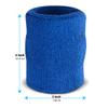 Suddora Arm Sweatbands, Absorbent and Breathable Thick Cotton Bands for Working Out, Gymnastics, Basketball, Tennis, and Football, Multiuse 4-inch Wristbands for Costumes and Cosplay, Blue view 4