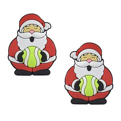 Racket Expressions - Santa Tennis Racket Dampener Shock Absorber, Cute Tennis Dampeners for Rackets - Tennis Vibration Dampeners - Fits All Racquets - 2 Pack