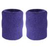 Suddora Arm Sweatbands, Absorbent and Breathable Thick Cotton Bands for Working Out, Gymnastics, Basketball, Tennis, and Football, Multiuse 4-inch Wristbands for Costumes and Cosplay, Purple view 1