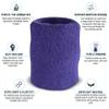 Suddora Arm Sweatbands, Absorbent and Breathable Thick Cotton Bands for Working Out, Gymnastics, Basketball, Tennis, and Football, Multiuse 4-inch Wristbands for Costumes and Cosplay, Purple view 2
