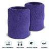 Suddora Arm Sweatbands, Absorbent and Breathable Thick Cotton Bands for Working Out, Gymnastics, Basketball, Tennis, and Football, Multiuse 4-inch Wristbands for Costumes and Cosplay, Purple view 3