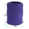 Suddora Arm Sweatbands, Absorbent and Breathable Thick Cotton Bands for Working Out, Gymnastics, Basketball, Tennis, and Football, Multiuse 4-inch Wristbands for Costumes and Cosplay, Purple view 4