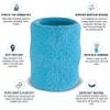 Suddora Arm Sweatbands, Absorbent and Breathable Thick Cotton Bands for Working Out, Gymnastics, Basketball, Tennis, and Football, Multiuse 4-inch Wristbands for Costumes and Cosplay, Neon Blue view 2