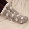 BambooMN Women's Fuzzy Polka Dot Cuff Socks - Magenta - 3 Pairs view 3