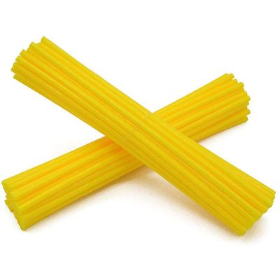 Super Pop Bicycle Spoke Skins Wraps Compatible with Schoolmate Bike Fans- Colorful Bike Wheel Decoration-72 Pcs(Yellow)