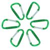 ASR Outdoor 6-Pack Large Aluminum Carabiner Non-Locking Spring Clip Keychain, Green 3.25 inch view 3