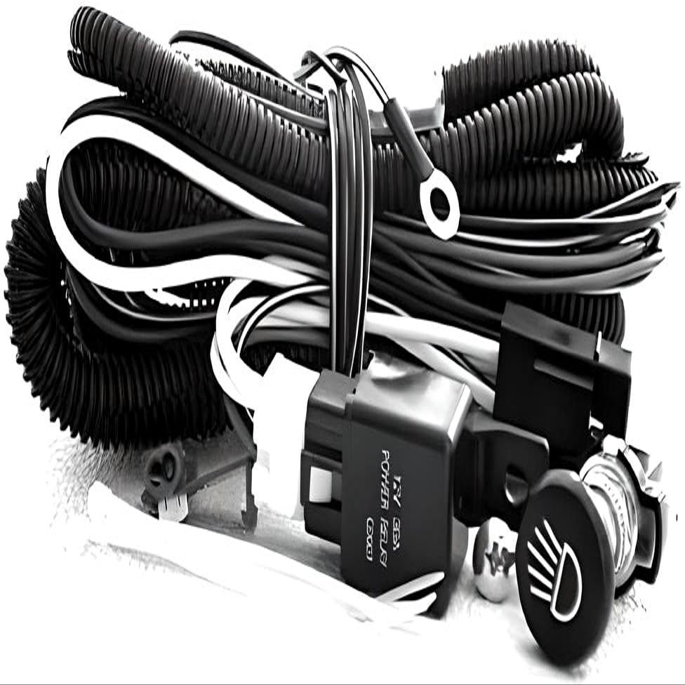 Golf Carts Universe Golf Cart Headlight Wire Harness with Switch and Relay