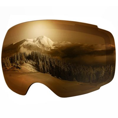 OutdoorMaster Ski Goggles PRO Replacement Lens - 20+ Choices (VLT 25% Polarized Brown Lens)