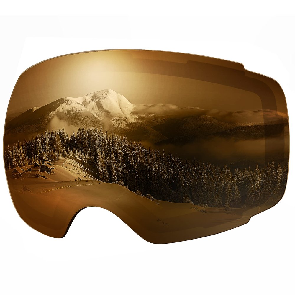 OutdoorMaster Ski Goggles PRO Replacement Lens - 20+ Choices (VLT 25% Polarized Brown Lens)