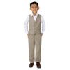 Spring Notion Big Boys' 2-Piece Vest Suit Set Tan 14 Vest and Pants view 1
