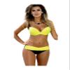 Letuwj Womens Beach Suit Sexy Swim Bandeau Swim Set Color Combined Yellow 2 X-Small view 1
