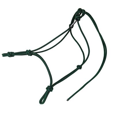 Knotty Girlz Horse Rope Training Halter - 4 Knot 1/4" Stiff Halter Cord - Used by Famous Trainers Multiple Sizes Multiple Colors (Hunter Green, Large)