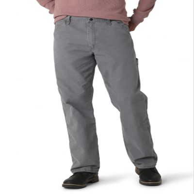 Wrangler Authentics Men's Classic Carpenter Jean, Rock Gray, 42W x 34L