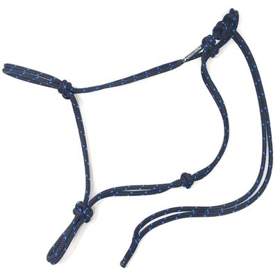 Knotty Girlz 2 Knot Rope Horse Halter (Black with Blue, Mule)