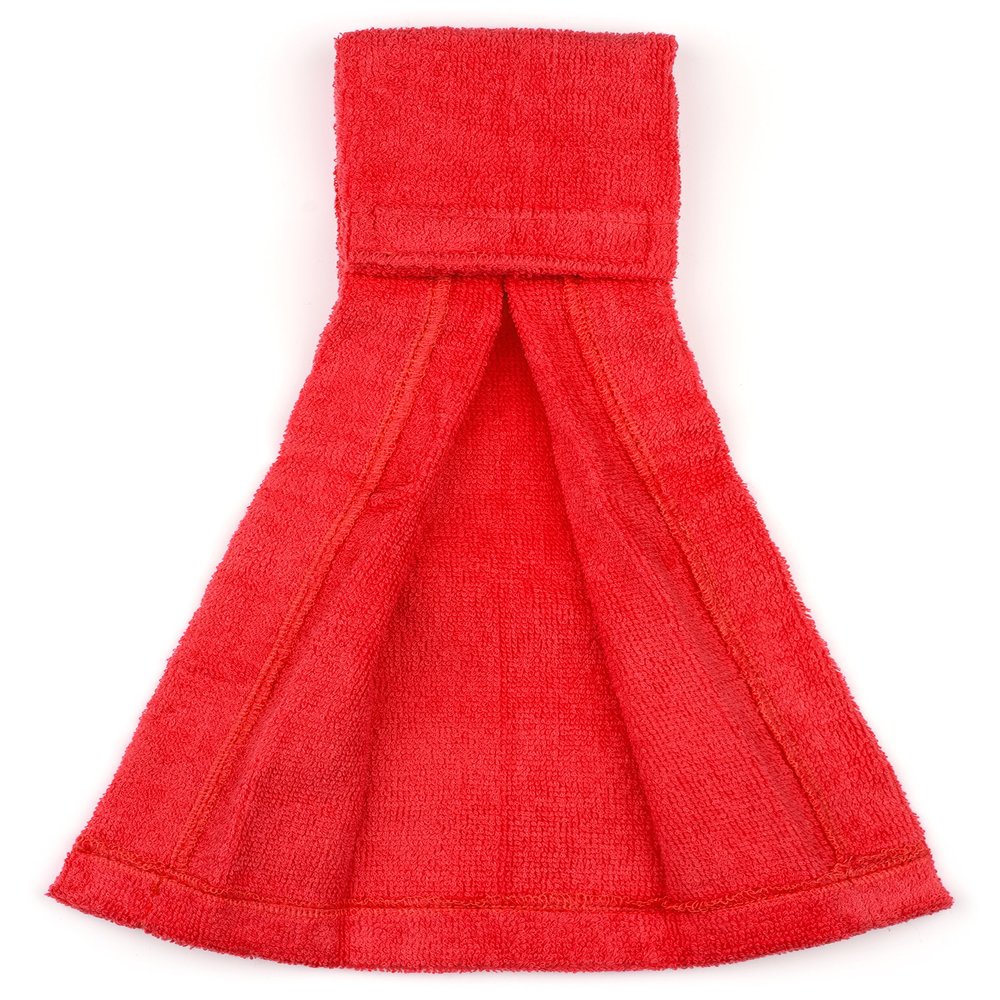 Suddora Football Towel, Pure Cotton Quarterback Football Field Towel with Hook & Loop Closure, Sports Towels for Sweat & Maintaining Grip, Versatile for Gym, Yoga, Youthful, Red