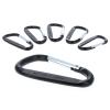 ASR Outdoor 6-Pack Small Aluminum Carabiner Non-Locking Spring Clip Keychain, Black 1.5 inch view 3