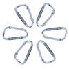 ASR Outdoor 6-Pack Medium Aluminum Carabiner Non-Locking Spring Clip Keychain, Silver 2.75 inch view 3