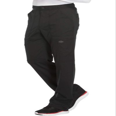 Dickies Dynamix Scrub Pants for Men with Zip Fly, Athletic-Inspired with Four-Way Stretch and Moisture Wicking DK110, XS, Bla Black
