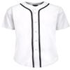 NE PEOPLE Men's Hip Hop Baseball Short Sleeve Full Button Hipster Top view 1
