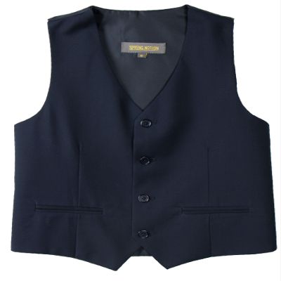 Spring Notion Big Boys' Four Buttons Suit Vest Waistcoat 16 Navy