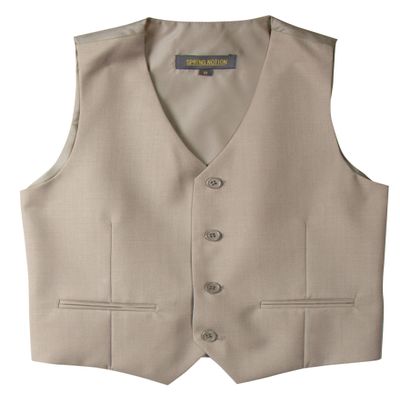 Spring Notion Big Boys' Four Buttons Suit Vest Waistcoat 05 Tan
