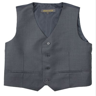 Spring Notion Big Boys' Four Buttons Suit Vest Waistcoat 12 Charcoal