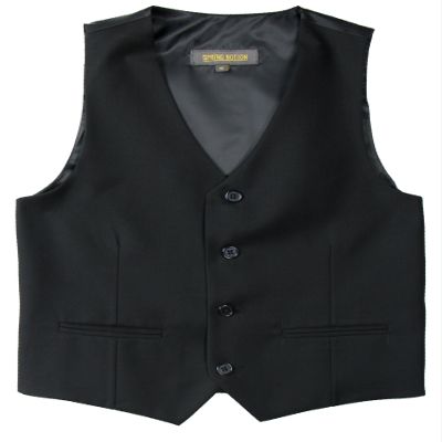 Spring Notion Big Boys' Four Buttons Suit Vest Waistcoat 10 Black