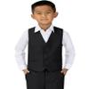 Spring Notion Big Boys' Four Buttons Suit Vest Waistcoat 10 Black view 2