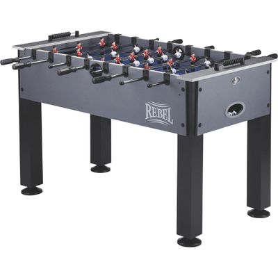 Fat Cat by GLD Products Rebel 4.5 Foosball Table with Easy Snap Rods for Quick Assembly, and Sharp Blue Playing Field and Abacus Scoring, One Size