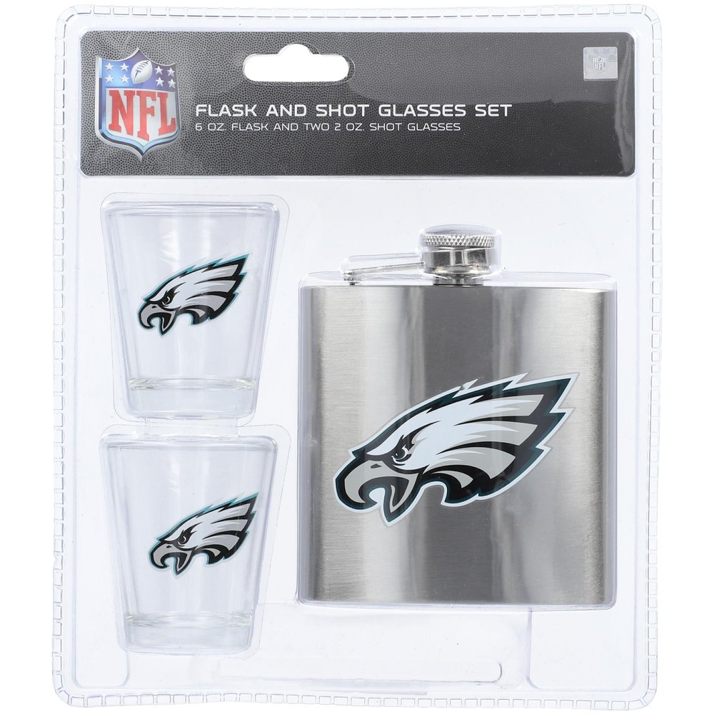 Philadelphia Eagles Flask And Shot Glass Set