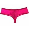 JAXFSTK Men Underwear Jacquard Lace Bulge Pouch Thong Underwear Guy Sports Brazilain Bikini Boxers Pink L view 1