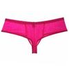 JAXFSTK Men Underwear Jacquard Lace Bulge Pouch Thong Underwear Guy Sports Brazilain Bikini Boxers Pink L view 2