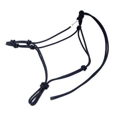 Knotty Girlz Horse Rope Training Halter - 4 Knot 1/4" Stiff Halter Cord - Used by Famous Trainers Multiple Sizes Multiple Colors (Black, Mini)