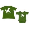 Baby 12-18m + Boys 6y, Green/Green (Little Brother & Big Brother-Dinosour) view 1