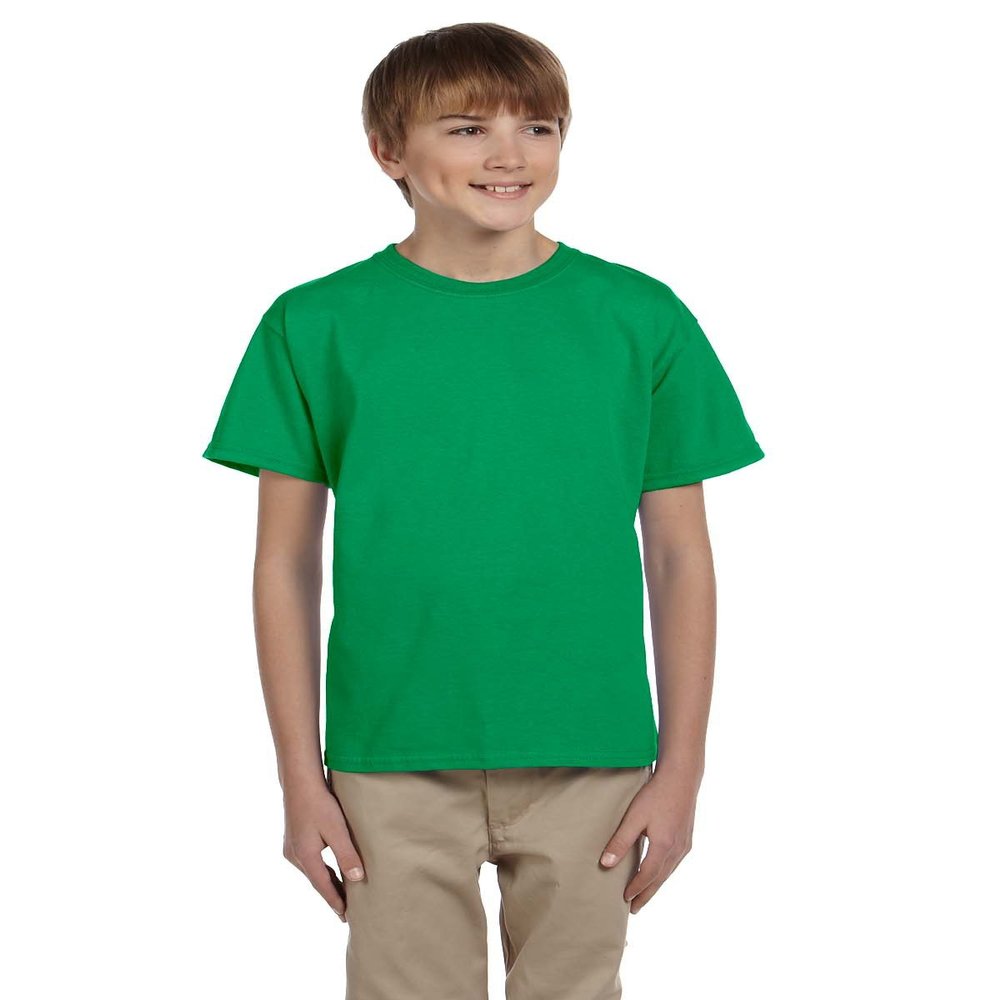 Gildan Youth Ultra Cotton 6 Oz T-Shirt - Irish Green - XL - (Style # G200B - Original Label)