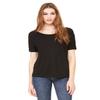 Bella + Canvas Ladies Slouchy T-Shirt - BLK SPECKLED - S - (Style # 8816 - Original Label) view 1
