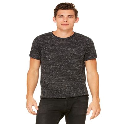 Bella + Canvas Unisex Poly-Cotton Short-Sleeve T-Shirt - Black Marble - XS - (Style # 3650 - Original Label)