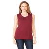 Bella + Canvas Ladies Flowy Scoop Muscle Tank - Maroon - S - (Style # B8803 - Original Label) view 1