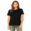 Bella + Canvas Ladies Relaxed Jersey Short-Sleeve T-Shirt - BLACK HEATHER - S - (Style # B6400 - Original Label) view 1