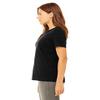 Bella + Canvas Ladies Relaxed Jersey Short-Sleeve T-Shirt - BLACK HEATHER - S - (Style # B6400 - Original Label) view 4