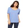 Bella + Canvas Ladies Slouchy T-Shirt - BLUE TRIBLEND - S - (Style # 8816 - Original Label) view 1
