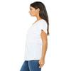 By Bella + Canvas Ladies Flowy Raglan T-Shirt - White - S - (Style # B8801 - Original Label) view 3