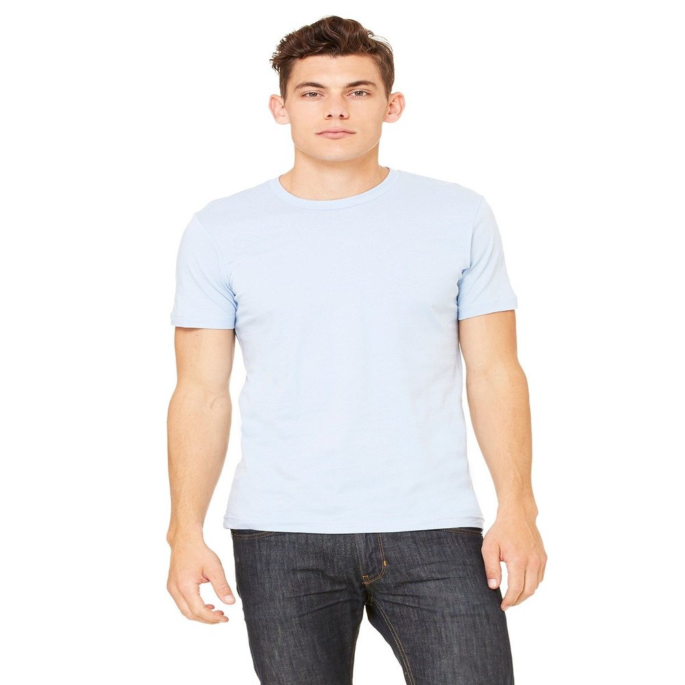 Bella Canvas Jersey Short-Sleeve T-Shirt (3001C) Baby Blue, L