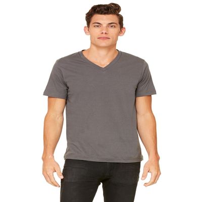 Bella + Canvas Unisex Jersey Short-Sleeve V-Neck T-Shirt - ASPHALT - 3XL - (Style # 3005 - Original Label)
